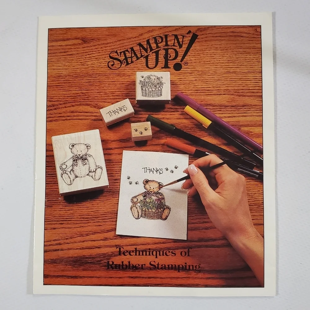 Stampin' Up! Definitely Decorative Noah Rubber Stamp Set 1996 Retired New